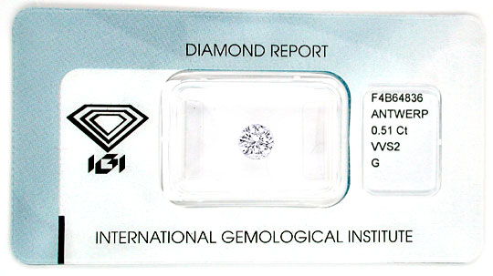Foto 1 - Diamant IGI Gutachten Brillant Halb Karäter VVS2, D5554