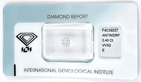 Foto 1 - Diamant, IGI Spitzen Brillant 0,40ct VVS2 River, D5614