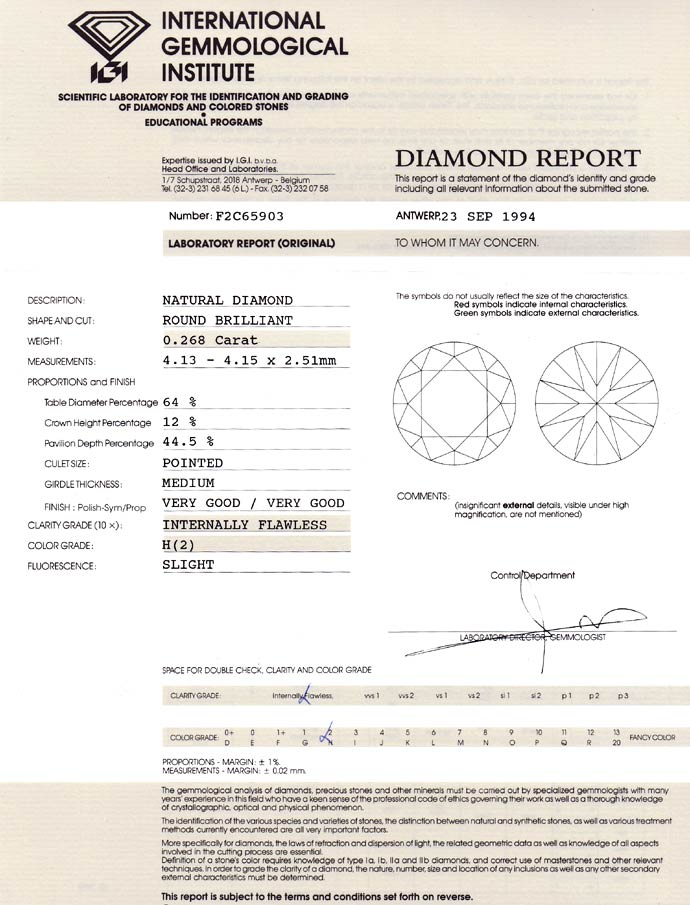 Foto 9 - Diamant 0,268 Brillant lupenrein Weiß mit IGI Gutachten, D6709