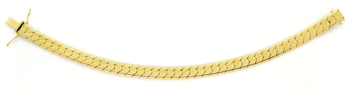 Foto 1 - Goldarmband Flachpanzerarmband in massiv 585er Gelbgold, K3041