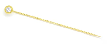Foto 1 - Krawatten Nadel oder Revers Nadel Gelbgold mit Brillant, Q1021
