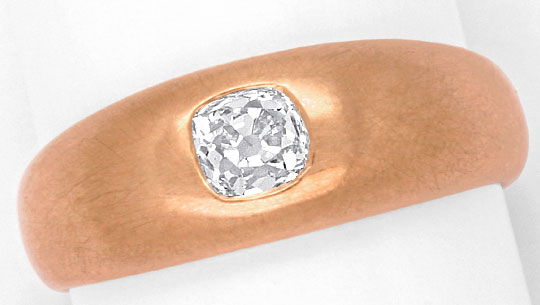 Foto 2 - Rotgold-Diamant Bandring, Kissen Altschliff, Pillow Cut, R1778