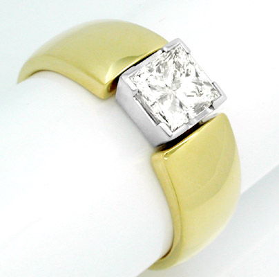 Foto 1 - Diamant-Ring 1,13ct Princess Cut Handarbeit, S8386
