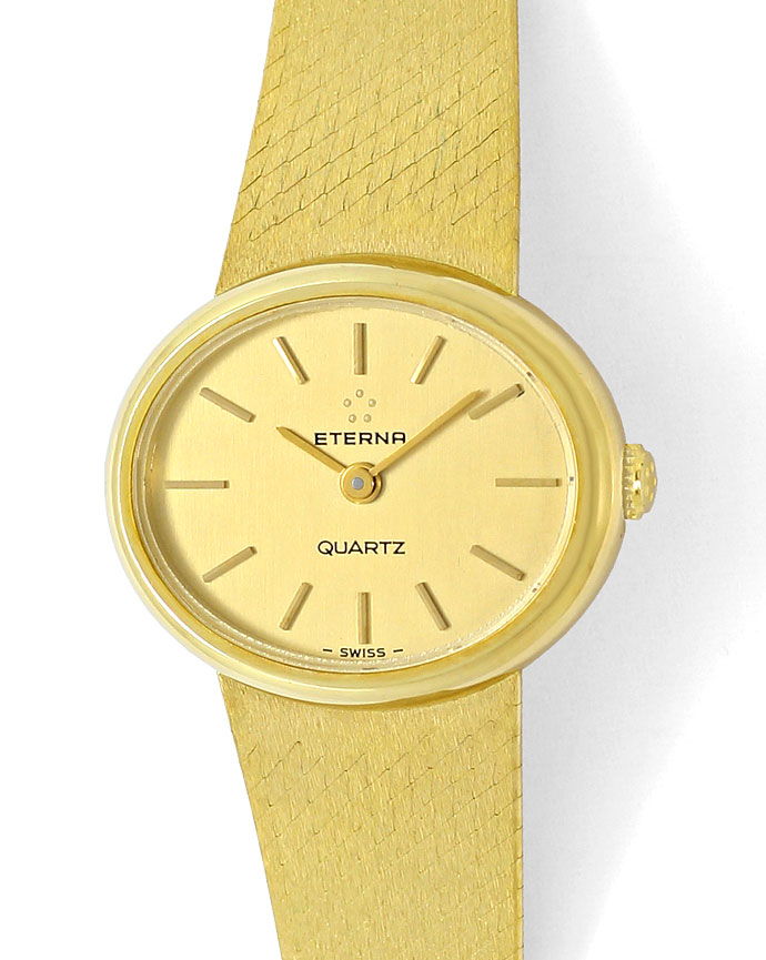 Foto 2 - Eterna Damen Milanaise-Armbanduhr 18K Gelbgold, U2264